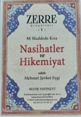 88 Maddede Kısa Nasihatler ve Hikemiyat - Bedir Yayınları